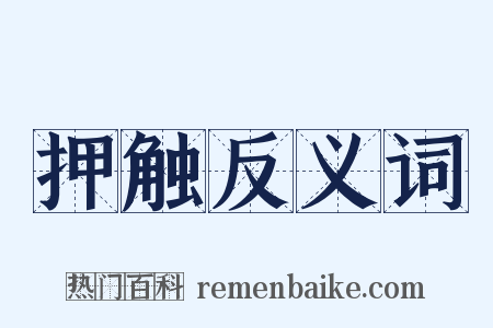 押触反义词是什么意思的图片